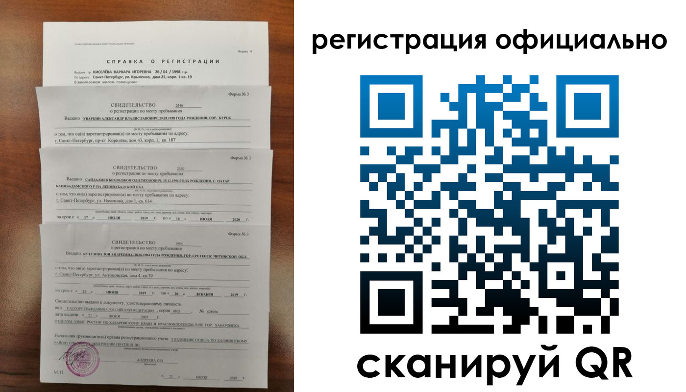 временная регистрация адрес в Каменке